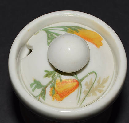 AT&SF CALIFORNIA POPPY MUSTARD POT
