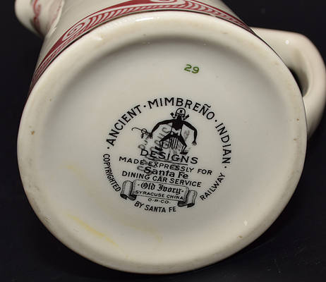 AT&SF MIMBRENO CHOCOLATE POT