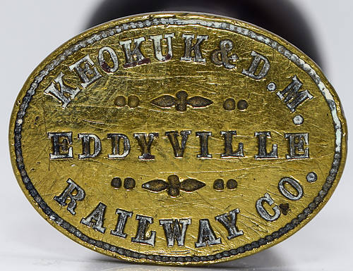 KEOKUK & D.M. RAILWAY CO EDDYVILLE WAX SEAL