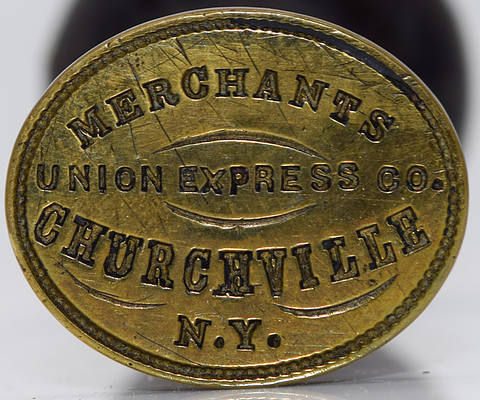 MERCHANTS UNION EXPRESS CO. CHURCHVILLE, NY WAX SEAL