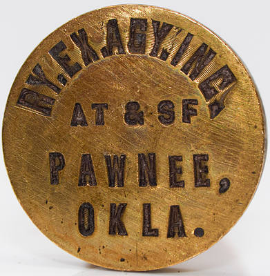 RY EX AGY INC A.T.&S.F. PAWNEE, OKLA., WAX SEAL