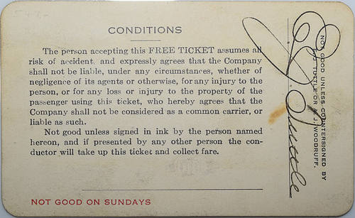 The ARGENTINE CENTRAL RAILWAY COMPANY PASS