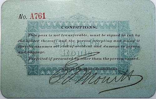 ATLANTIC & PACIFIC RAILROAD PASS