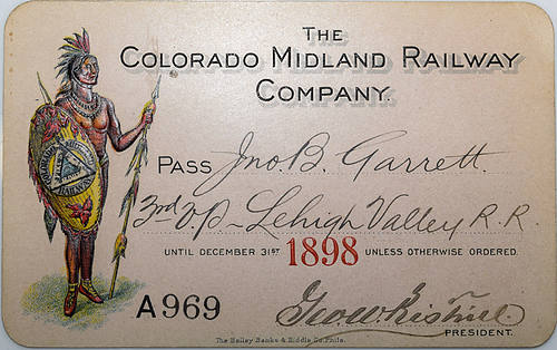 The COLORADO MIDLAND RAILWAY COMPANY PASS