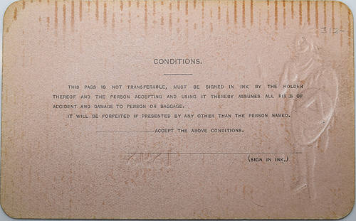 The COLORADO MIDLAND RAILWAY COMPANY PASS