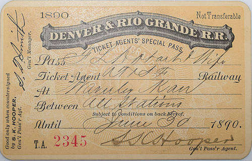 DENVER & RIO GRANDE RR PASS