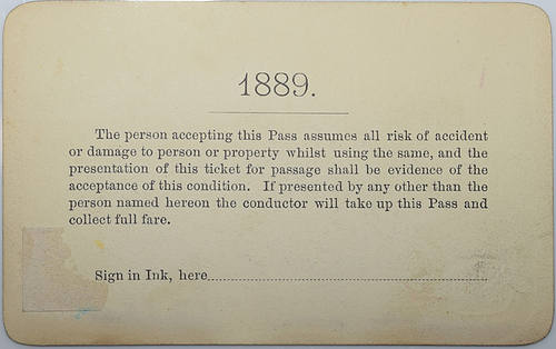 DENVER UTAH & PACIFIC RAILROAD PASS