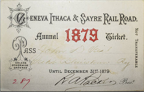 GENEVA ITHACA & SAYRE RAILROAD PASS
