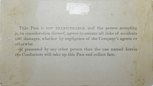 STATE LINE & SULLIVAN RAILROAD PASS
