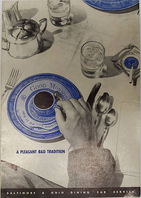 BALTIMORE & OHIO DINING CAR SERVICE MENU