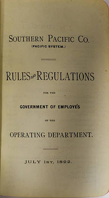 SOUTHERN PACIFIC COMPANY RULE BOOK