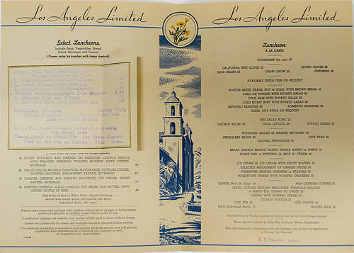 UNION PACIFIC MENU