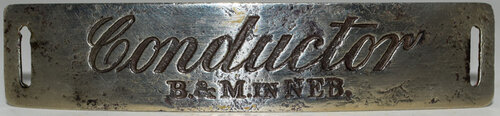 B&M in NEB CONDUCTOR CAP BADGE