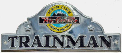 D&RGW TRAINMAN CAP BADGE