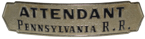 PENNSYLVANIA RR ATTENDANT CAP BADGE