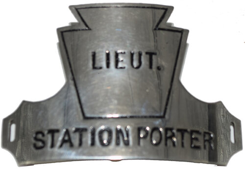 PRR STATION PORTER LIEUT BADGE