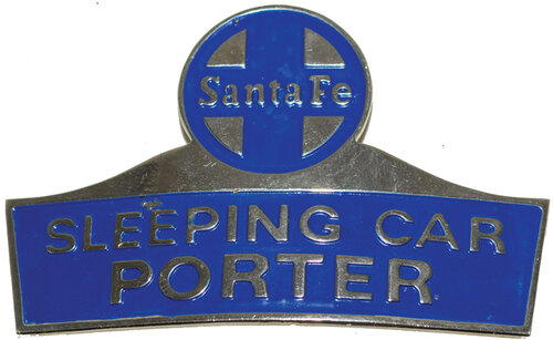 SANTA FE SLEEPING CAR PORTER BADGE