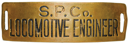 SP CO LOCOMOTIVE ENGINEER BADGE