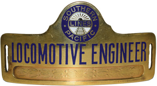 SOUTHERN PACIFIC LINES LOCOMOTIVE ENGINEER BADGE