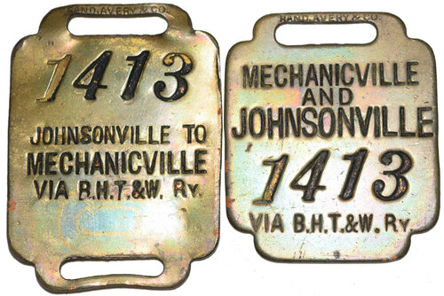 B.H.T.& W.RY BAGGAGE TAG