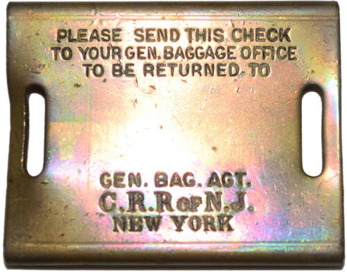 CRR OF NJ BAGGAGE TAG