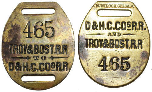 D&H.C.CO'SRR BAGGAGE TAG