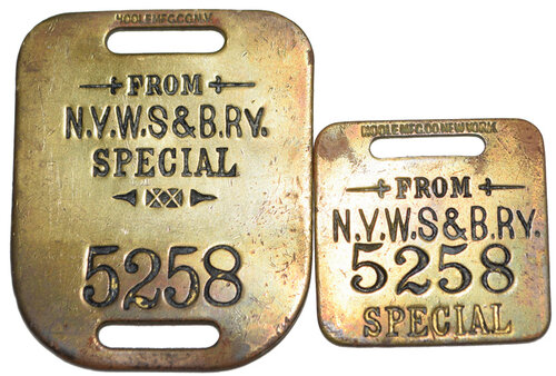NYWS&BRY BAGGAGE TAG