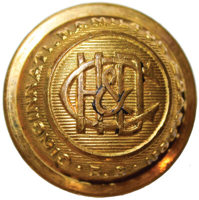 CINCINNATI HAMILTON & DAYTON RR BUTTON