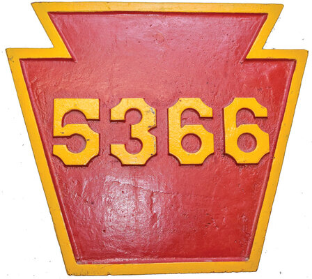 PENNSYLVANIA RR NUMBER PLATE