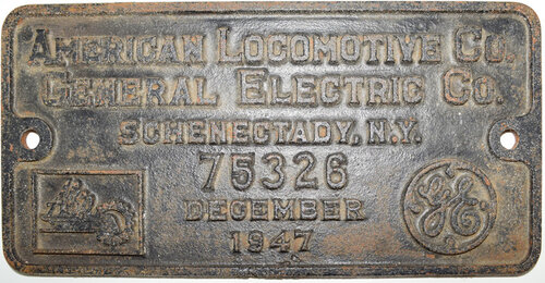 PENNSYLVANIA RR BUILDERS PLATE