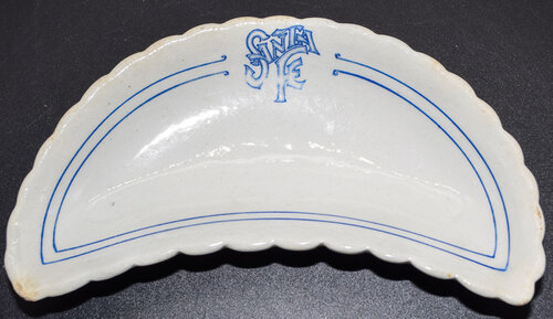 AT&SF BLEEDING BLUE BONE DISH