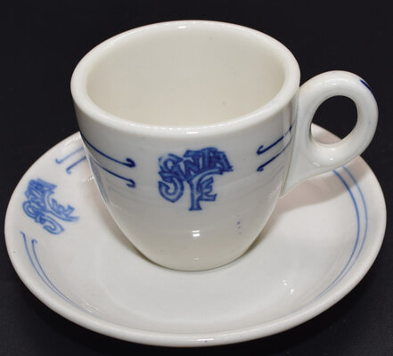 AT&SF BLEEDING BLUE DEMITASSE SET