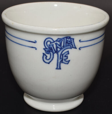 AT&SF BLEEDING BLUE DOUBLE EGG CUP