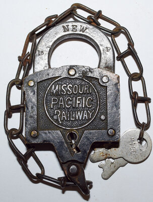 MISSOURI PACIFIC RAILWAY LOCK