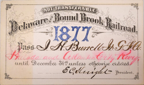 DELAWARE & BOUND BROOK RAILROAD PASS