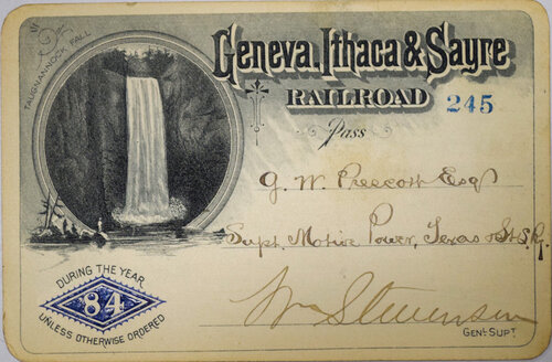 GENEVA ITHACA & SAYRE RAILROAD PASS