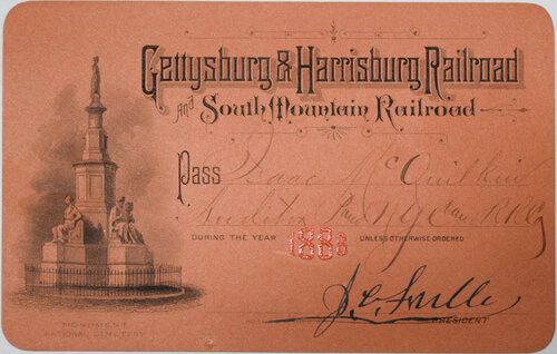 GETTYSBURG & HARRISBURG RAILROAD and SOUTH MOUNTAIN RAILROAD PASS