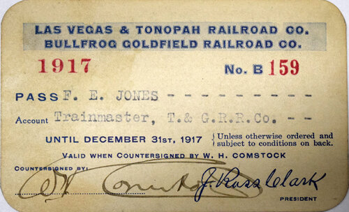 LAS VEGAS & TONOPAH RAILROAD CO, PASS