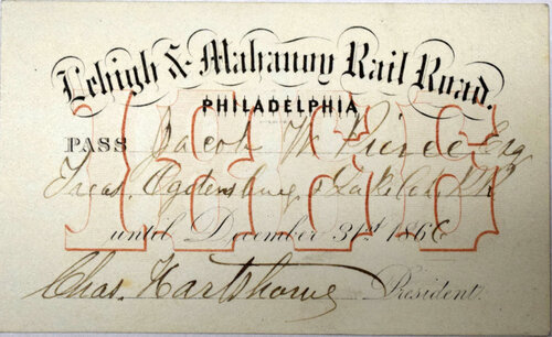 LEHIGH & MAHANOY RAILROAD PASS