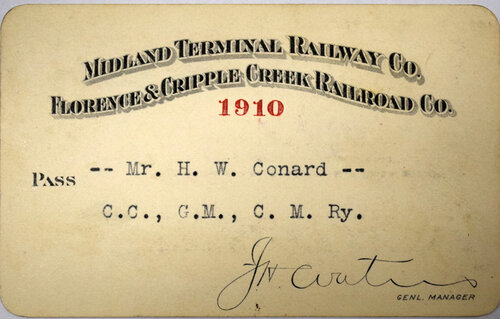 MIDLAND TERMINAL RAILWAY CO PASS