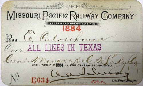 MISSOURI PACIFIC RAILWAY CO PASS