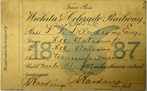 WICHITA & COLORADO RAILWAY PASS