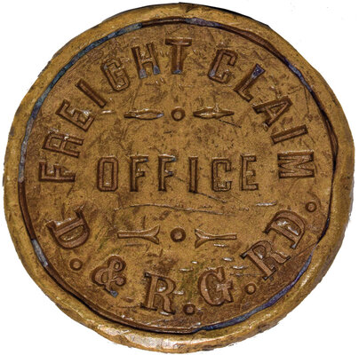 D&RG RD FREIGHT CLAIM OFFICE WAX SEAL