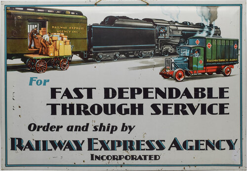 RAILWAY EXPRESS AGENCY SIGN