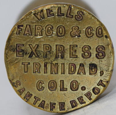WELLS FARGO & CO EXPRESS TRINIDAD COLO SANTA FE DEPOT WAX SEAL