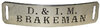 View lot 40 D&IM BRAKEMAN CAP BADGE