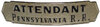 View lot 44 PENNSYLVANIA RR ATTENDANT CAP BADGE