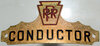 View lot 46 PRR CONDUCTOR CAP BADGE