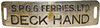 SP GG FERRIES LTD DECK HAND BADGE