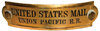 UNION PACIFIC RR UNITED STATES MAIL BADGE